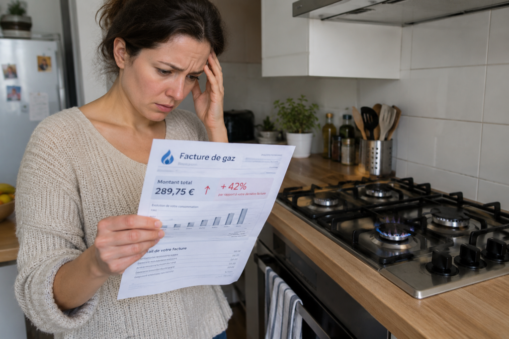 Hausse prix gaz octobre